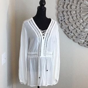 Seven7 Boho Tunic Blouse NWT
